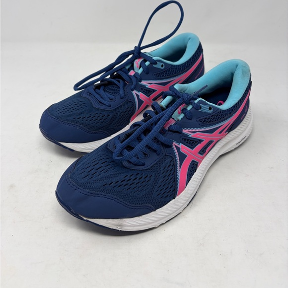 Asics Shoes - ASICS Gel-Contend 7 Amplifoam sole Blue and Pink Women’s Running Shoe Size 8.5